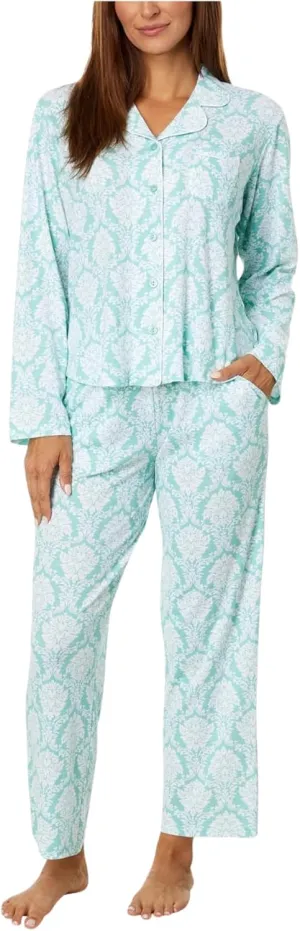 Karen Neuburger Women's Petite Key Item Long Sleeve Girlfriend Printed Pj Set