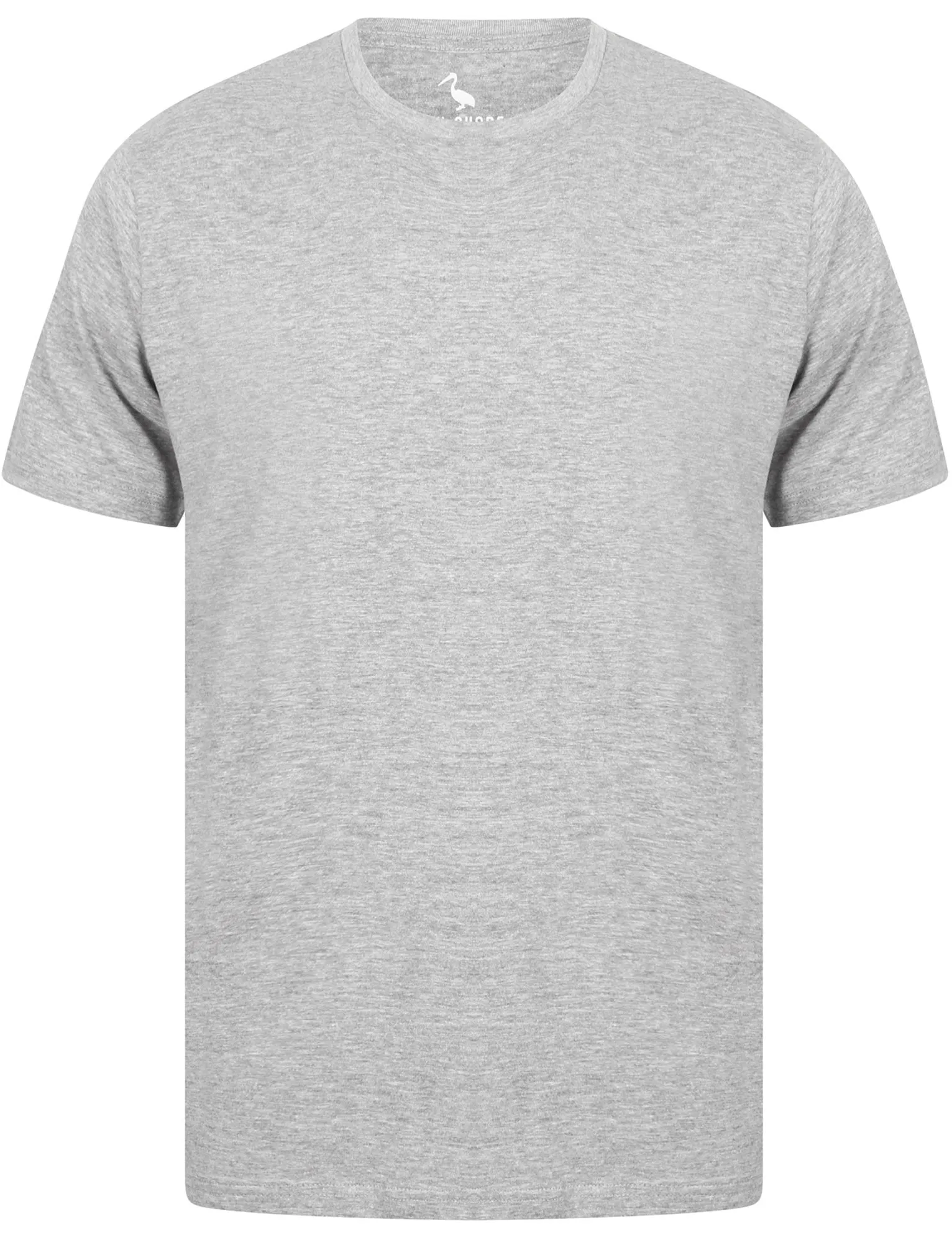 Kinsley Basic Cotton Crew Neck T-Shirt In Light Grey Marl - South Shore