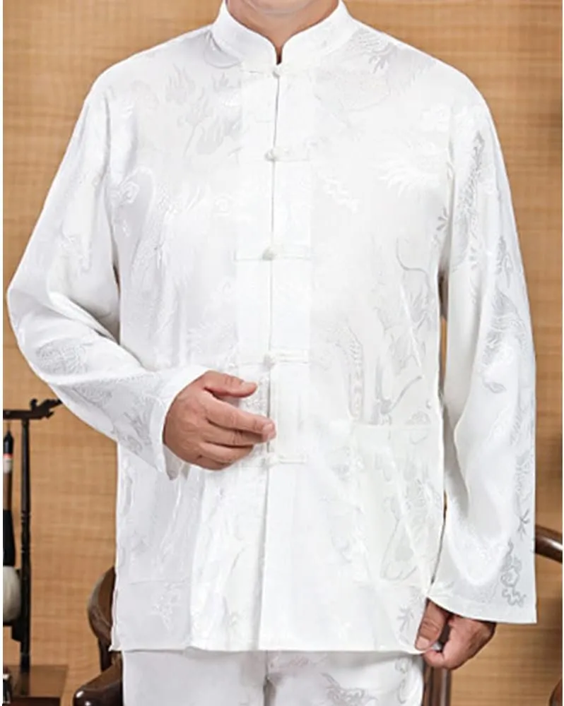 Kung Fu Uniform for Men Shirt Suit Chinese Traditional Tang Hanfu Martial Arts Wing Chun Tai Chi Training Cloth Pants