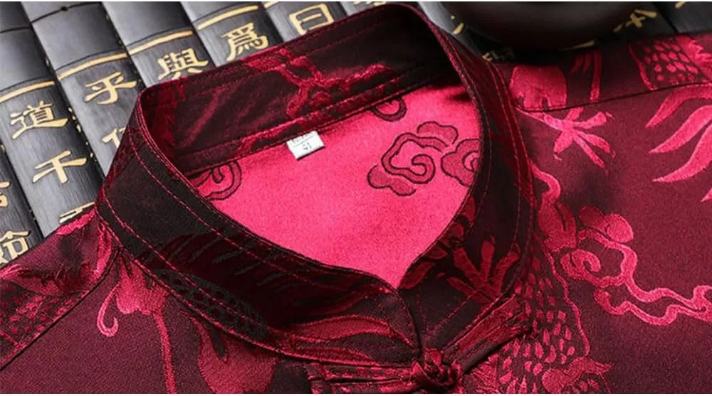 Kung Fu Uniform for Men Shirt Suit Chinese Traditional Tang Hanfu Martial Arts Wing Chun Tai Chi Training Cloth Pants