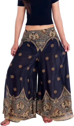 Lannaclothesdesign Palazzo Pants for Women Wide Leg Boho Harem Yoga Pants S M L XL Sizes