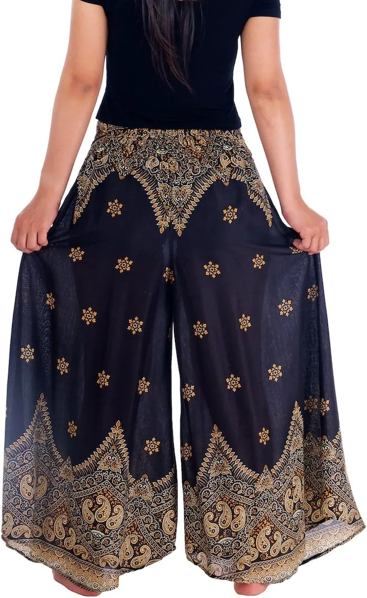 Lannaclothesdesign Palazzo Pants for Women Wide Leg Boho Harem Yoga Pants S M L XL Sizes