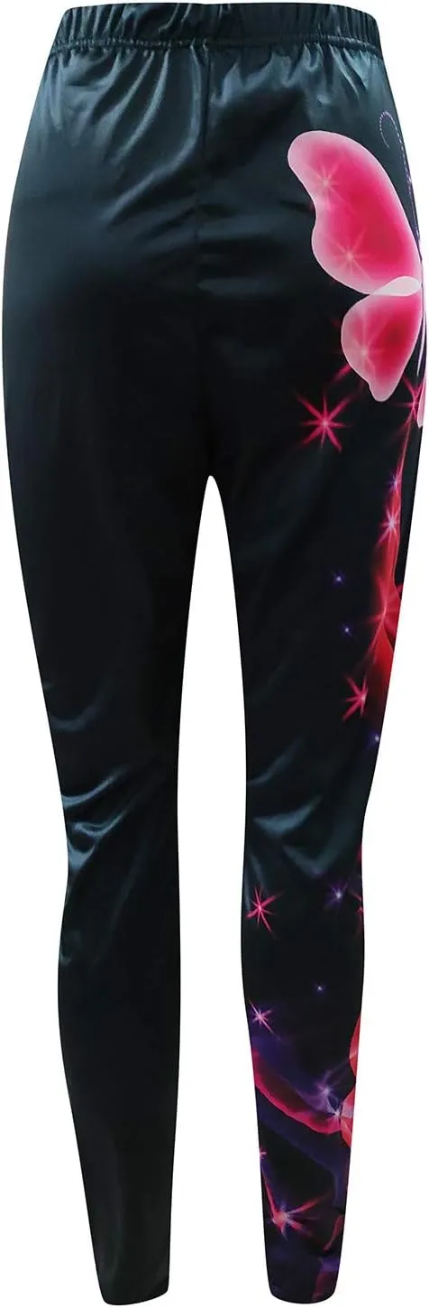 LCMTWX Leggings for Women Jeans Women Button Pocket Waist Elastic Color High Pants Leggings