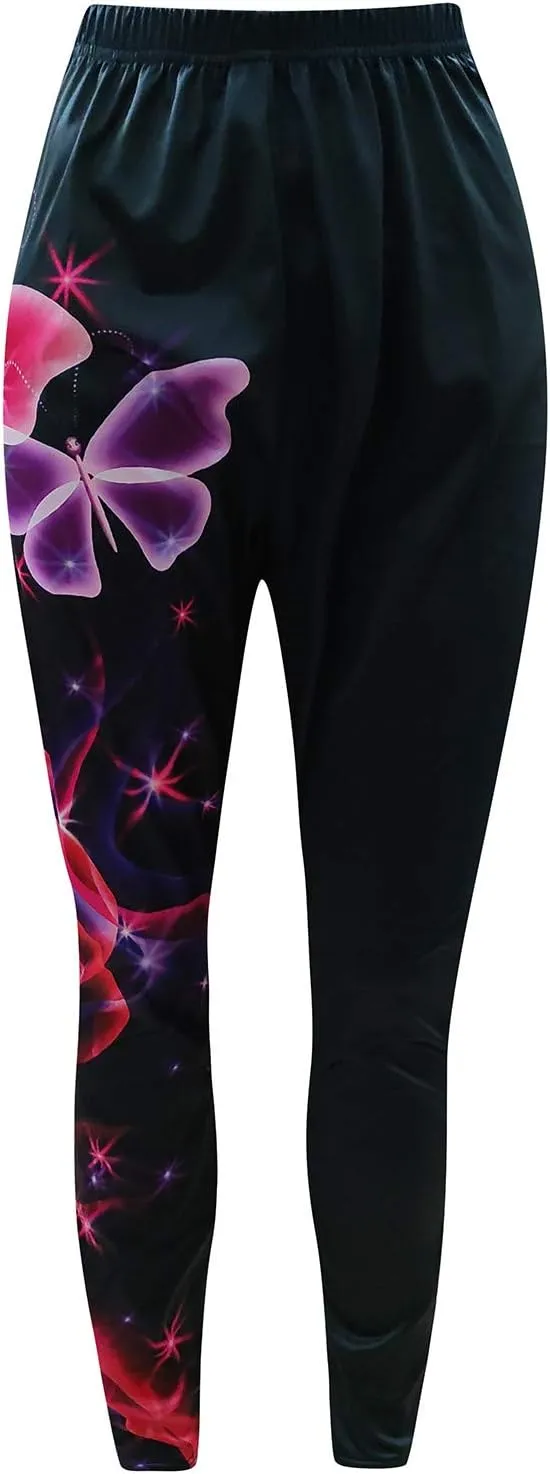 LCMTWX Leggings for Women Jeans Women Button Pocket Waist Elastic Color High Pants Leggings