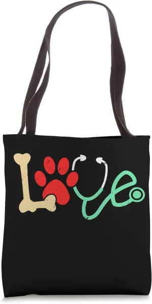 LOVE Veterinary Medicine | Cute Veterinarian Doctor Gift Tote Bag
