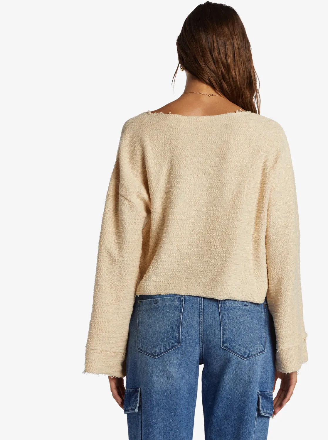 Made For You V-Neck Sweatshirt - Tapioca
