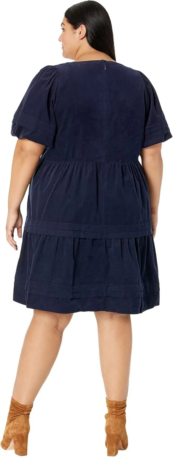 Madewell Plus Corduroy Tiered Mini Dress