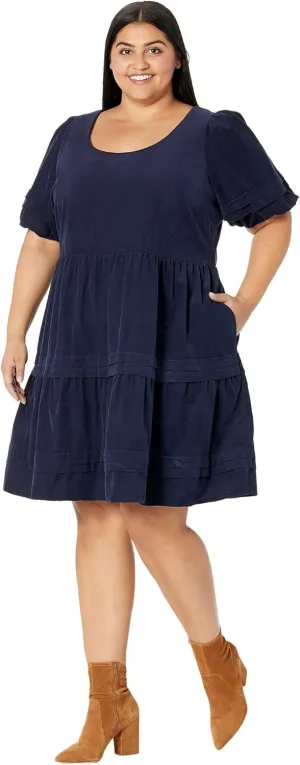 Madewell Plus Corduroy Tiered Mini Dress