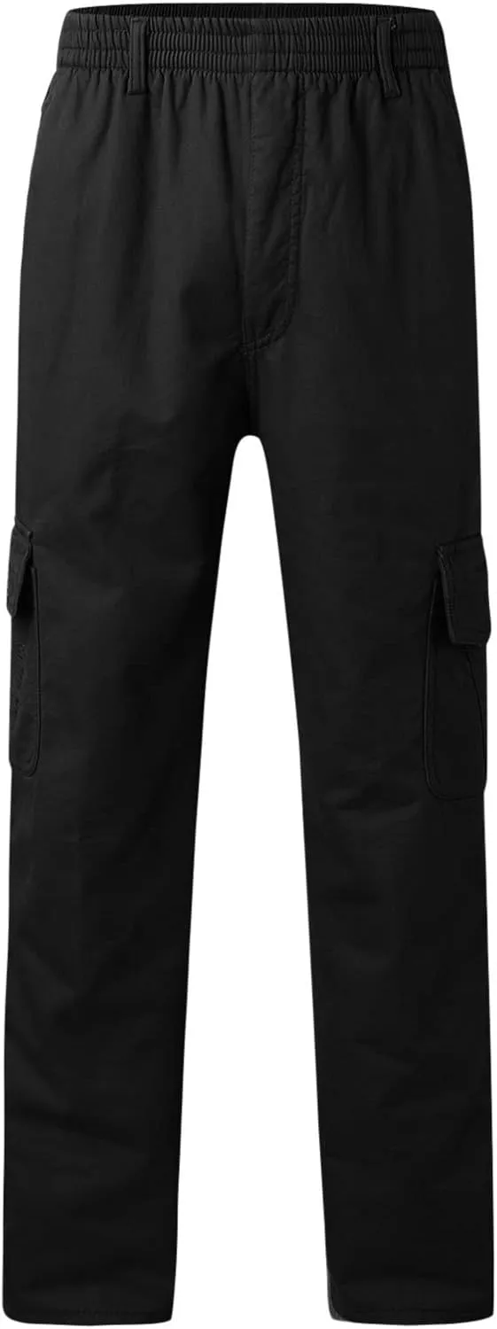 Men's Cargo Sweatpants Sweatpants for Men Men's Active Basic Jogger Fleece Joggers Pants Men Outdoor Pocket Drawstring
