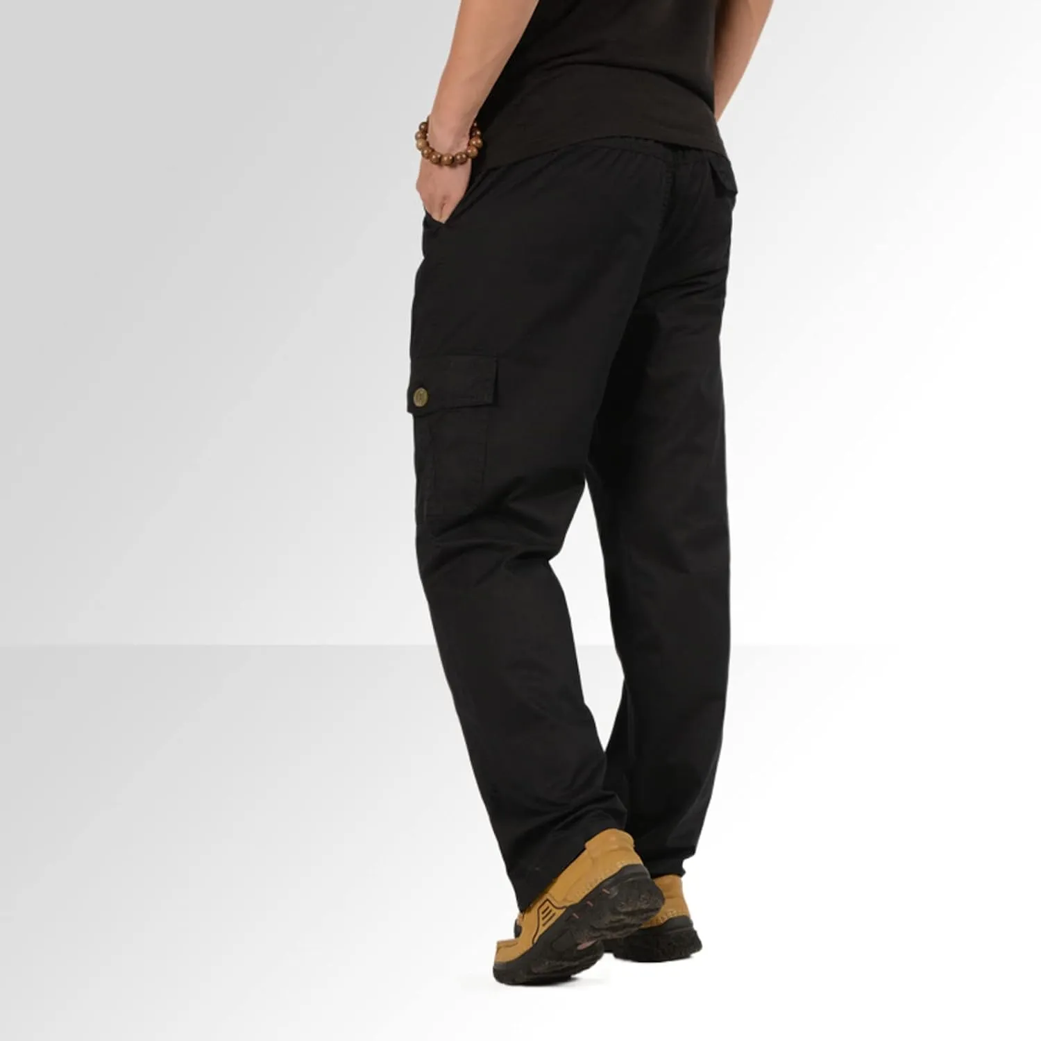 Men's Cargo Sweatpants Sweatpants for Men Men's Active Basic Jogger Fleece Joggers Pants Men Outdoor Pocket Drawstring