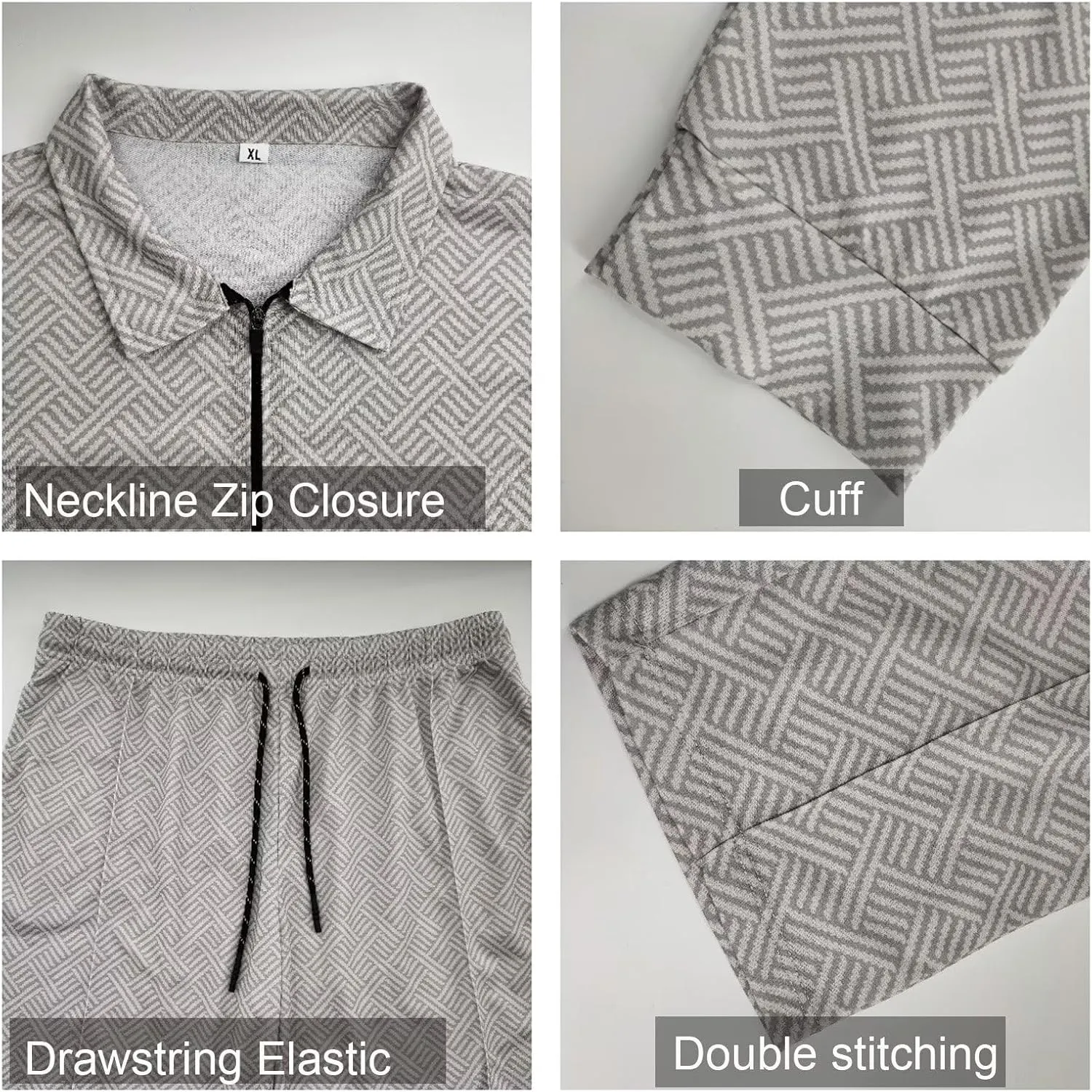 Men's Polo Track Suit Sets Long Sleeve Mens Outfits 2 Piece Fashion Sweatsuit Comfy Casual Set for Men