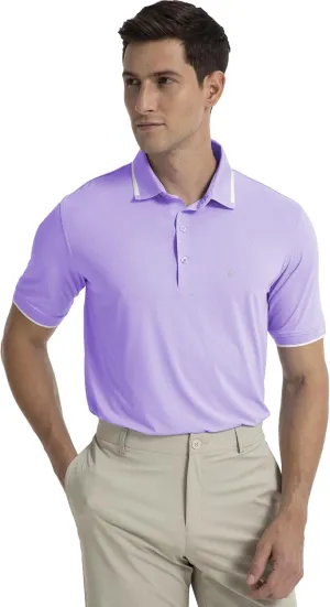 Men's Premium Golf Polo  Silky Tech Nylon, Cooling, UV-Resistant, Quick-Dry Athletic Shirt for Golf, Tennis