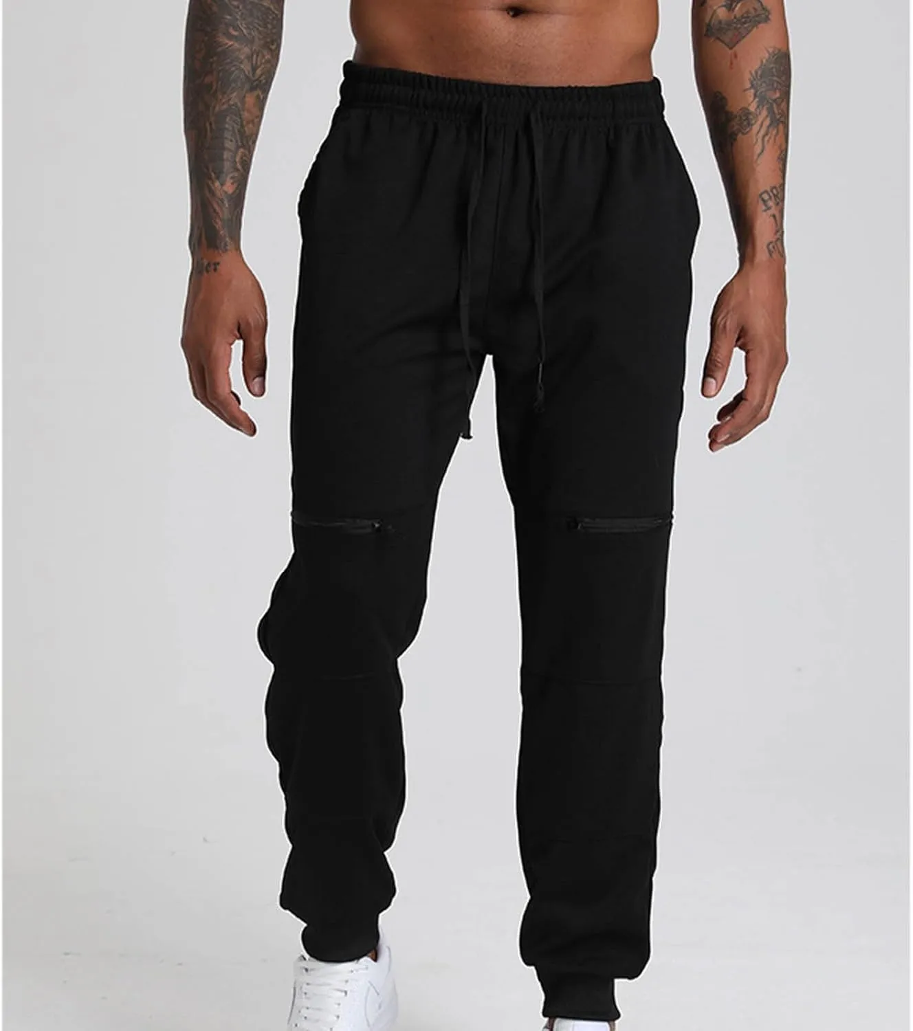 Mens Sweatpants Stylish Slim Fit Jogger Pants Casual Tapered Gym Workout Athletic Pant Loose Running Training Pants