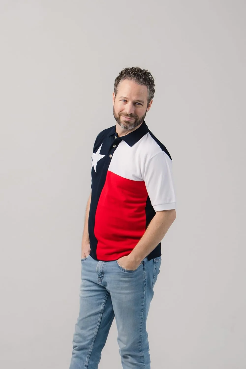 Men's Texas Flag Polo Shirt
