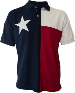 Men's Texas Flag Polo Shirt