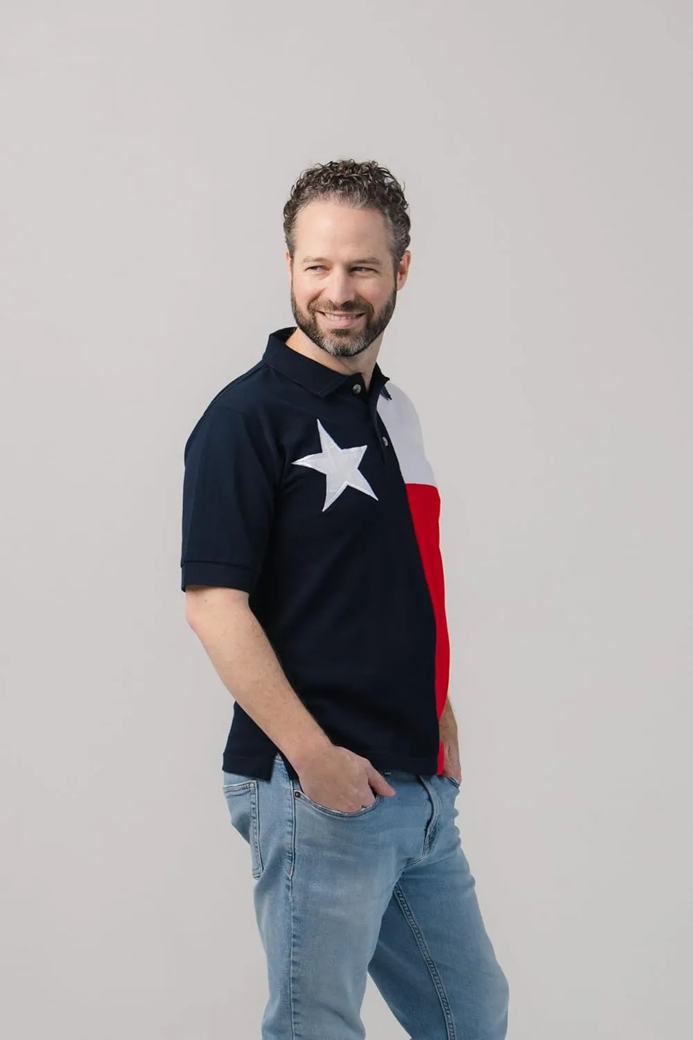 Men's Texas Flag Polo Shirt