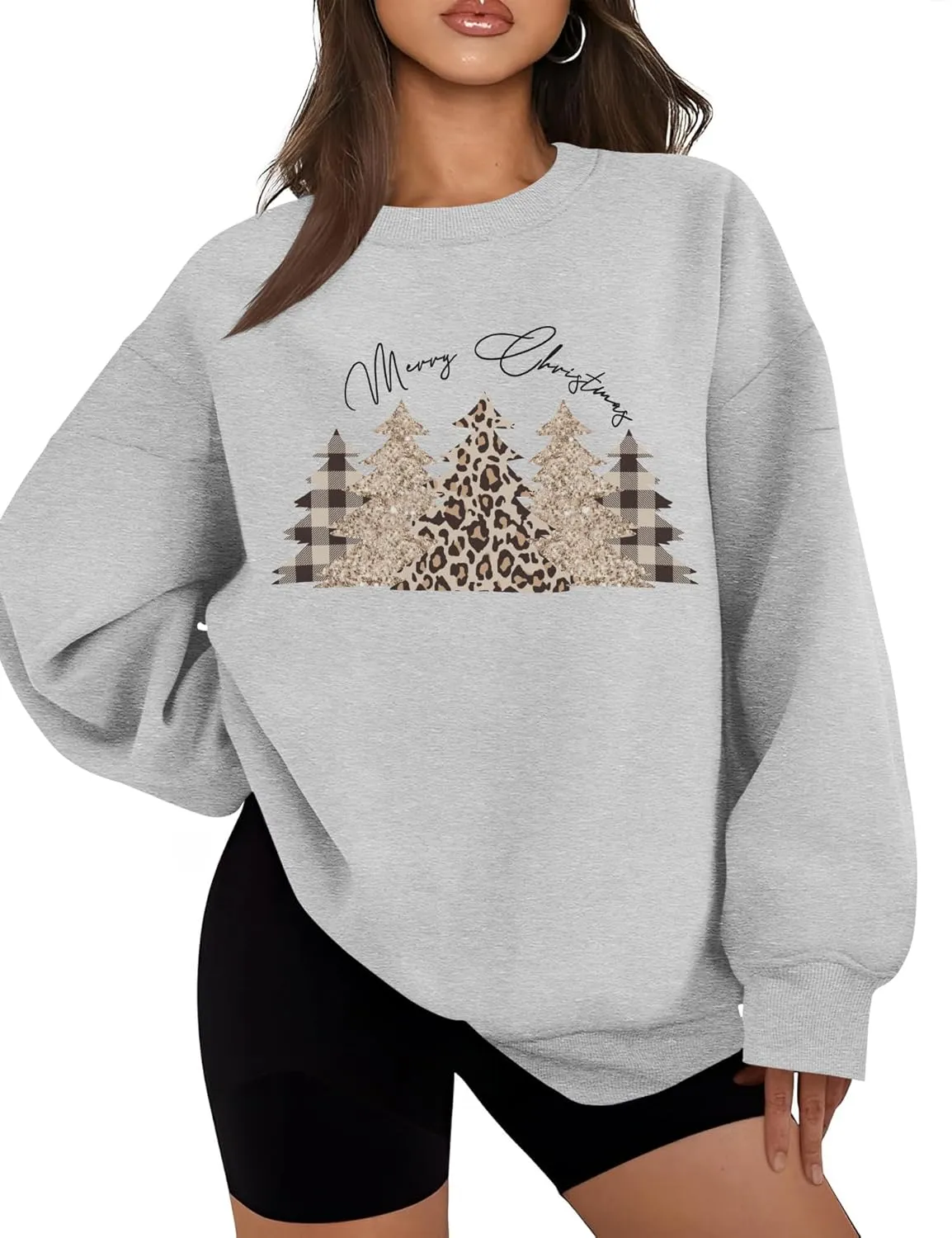 Micoson Women's Oversize USA Letter Print Sweatshirts