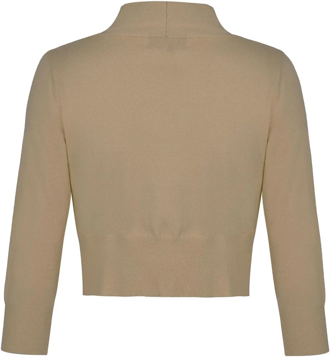MINTLIMIT Women's Shrug Bolero Open Front 3/4 Sleeve Cropped Cardigan Sweater