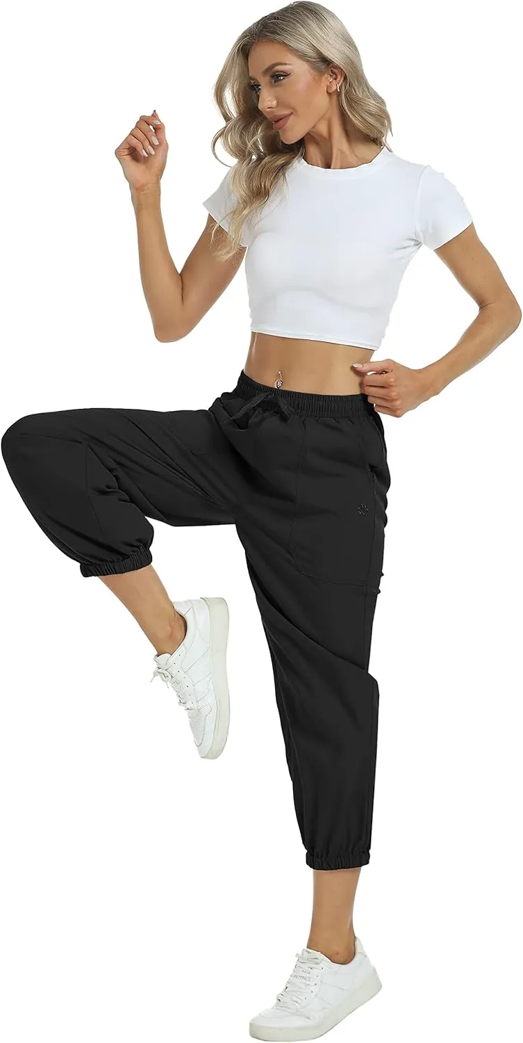 MoFiz Women's Hiking Pants Long Comfy Casual Pants Big Pocket Loose Athletic Pants Quick Dry Outdoor