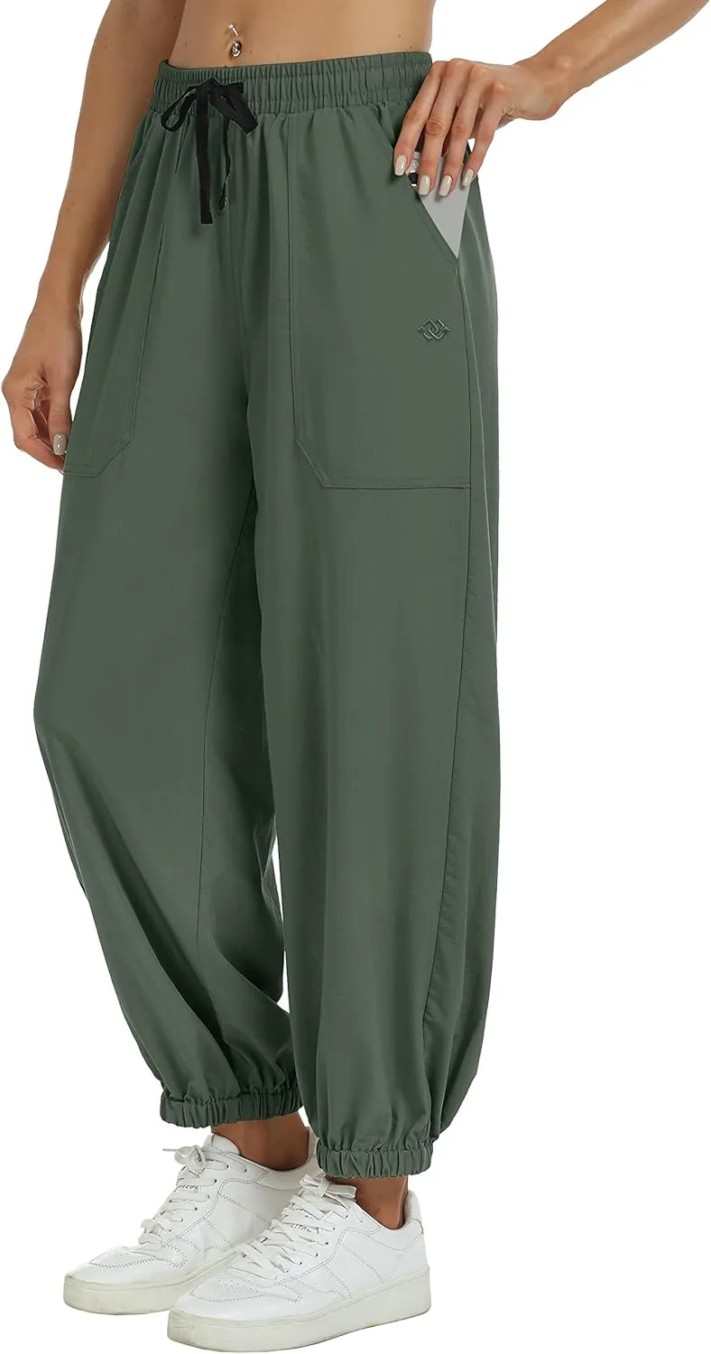 MoFiz Women's Hiking Pants Long Comfy Casual Pants Big Pocket Loose Athletic Pants Quick Dry Outdoor