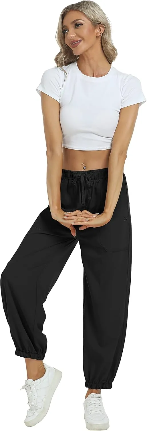MoFiz Women's Hiking Pants Long Comfy Casual Pants Big Pocket Loose Athletic Pants Quick Dry Outdoor