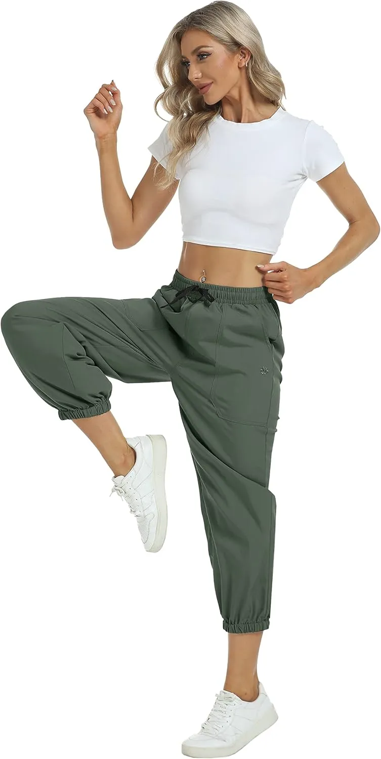 MoFiz Women's Hiking Pants Long Comfy Casual Pants Big Pocket Loose Athletic Pants Quick Dry Outdoor