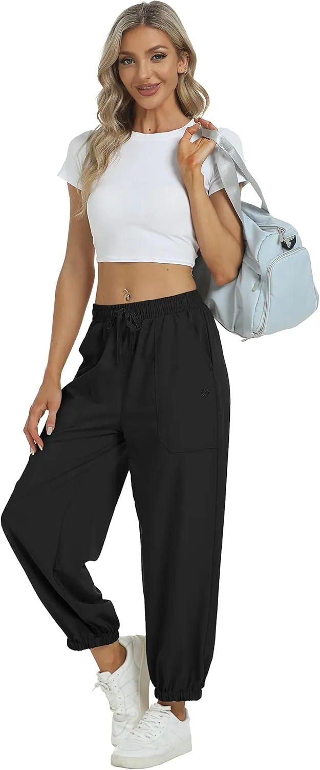 MoFiz Women's Hiking Pants Long Comfy Casual Pants Big Pocket Loose Athletic Pants Quick Dry Outdoor