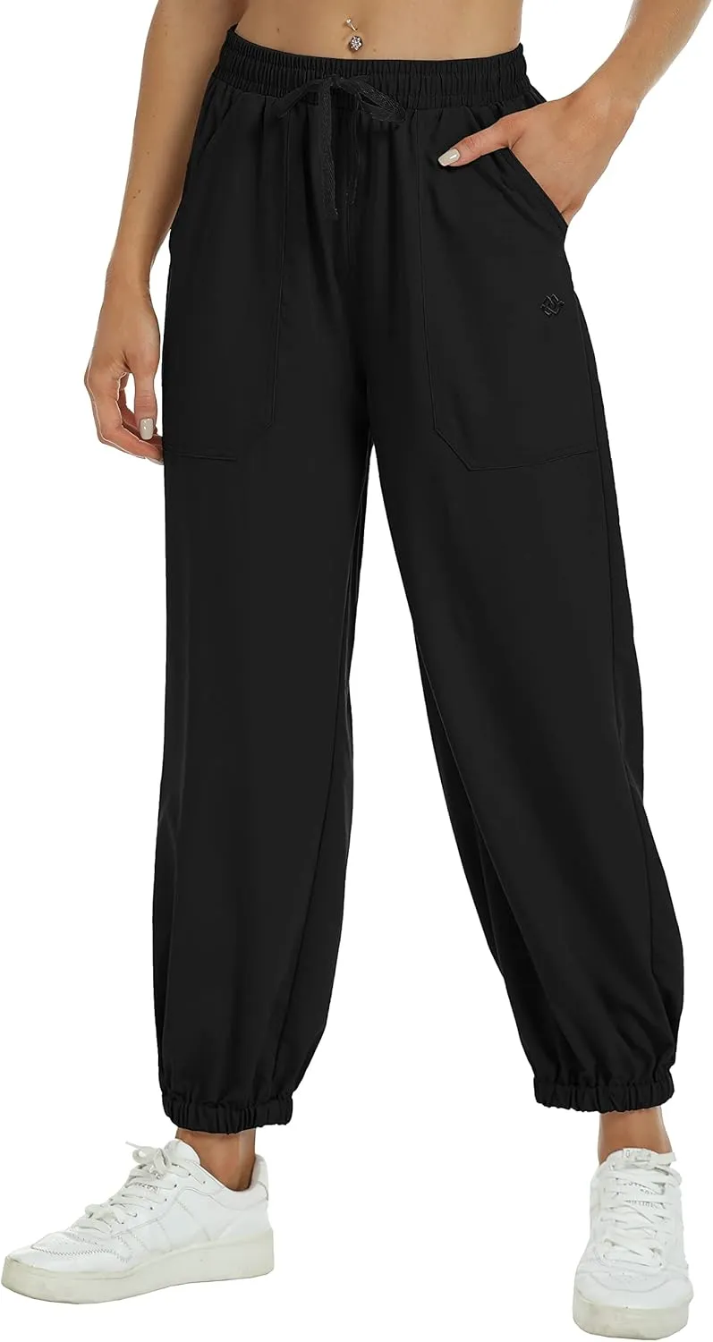 MoFiz Women's Hiking Pants Long Comfy Casual Pants Big Pocket Loose Athletic Pants Quick Dry Outdoor