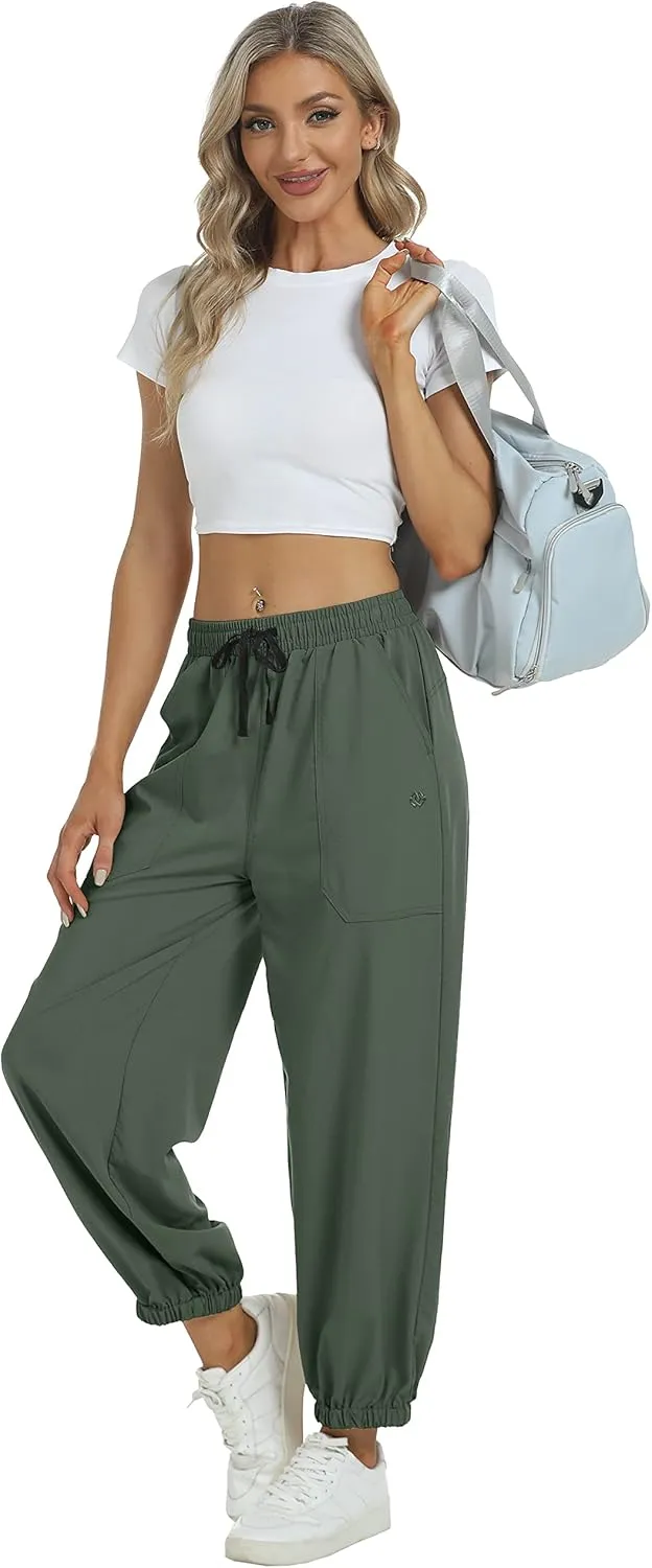 MoFiz Women's Hiking Pants Long Comfy Casual Pants Big Pocket Loose Athletic Pants Quick Dry Outdoor