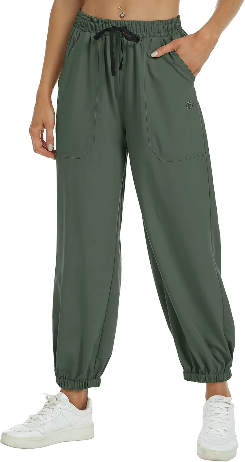 MoFiz Women's Hiking Pants Long Comfy Casual Pants Big Pocket Loose Athletic Pants Quick Dry Outdoor