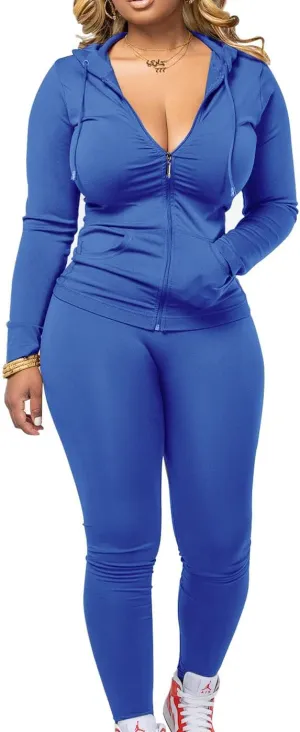Mrskoala Two Piece Outfits for Women Jogger Sets Workout Sweat Suits Tracksuit Pants Set