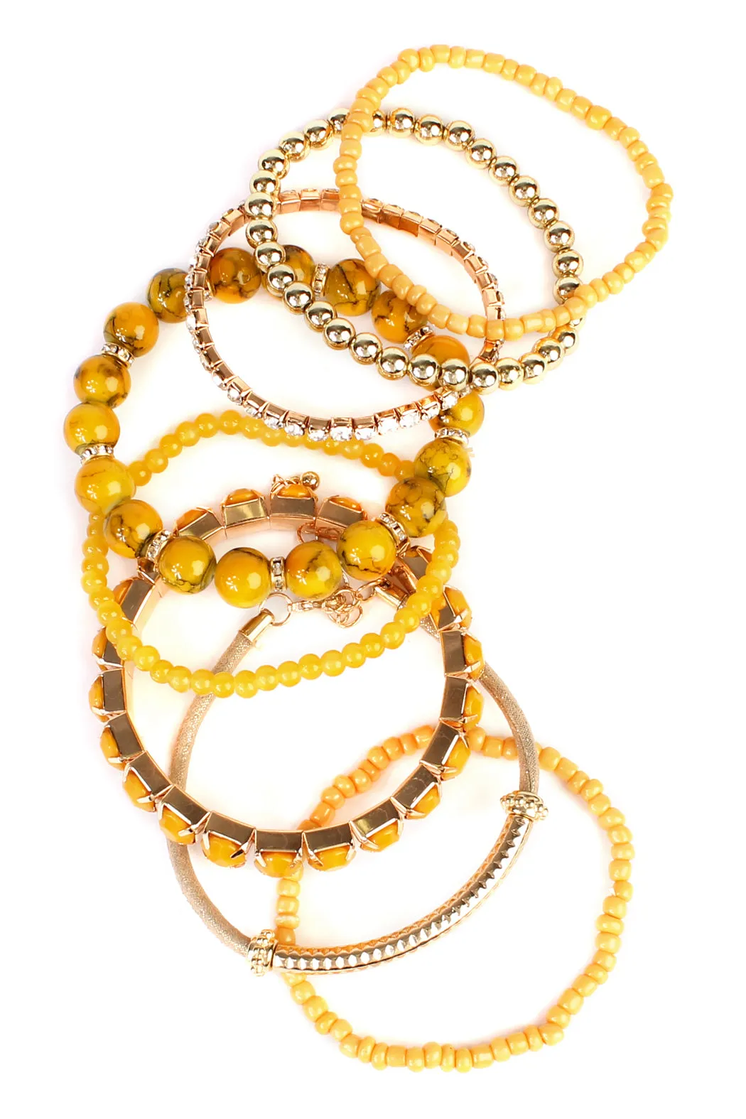 MULTICOLOR STRETCH BRACELET/6PCS