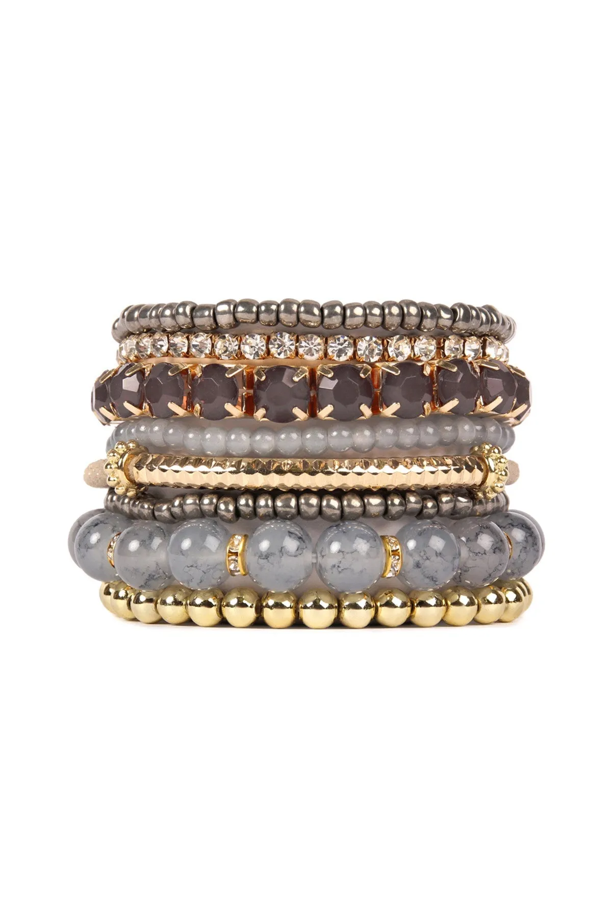 MULTICOLOR STRETCH BRACELET/6PCS