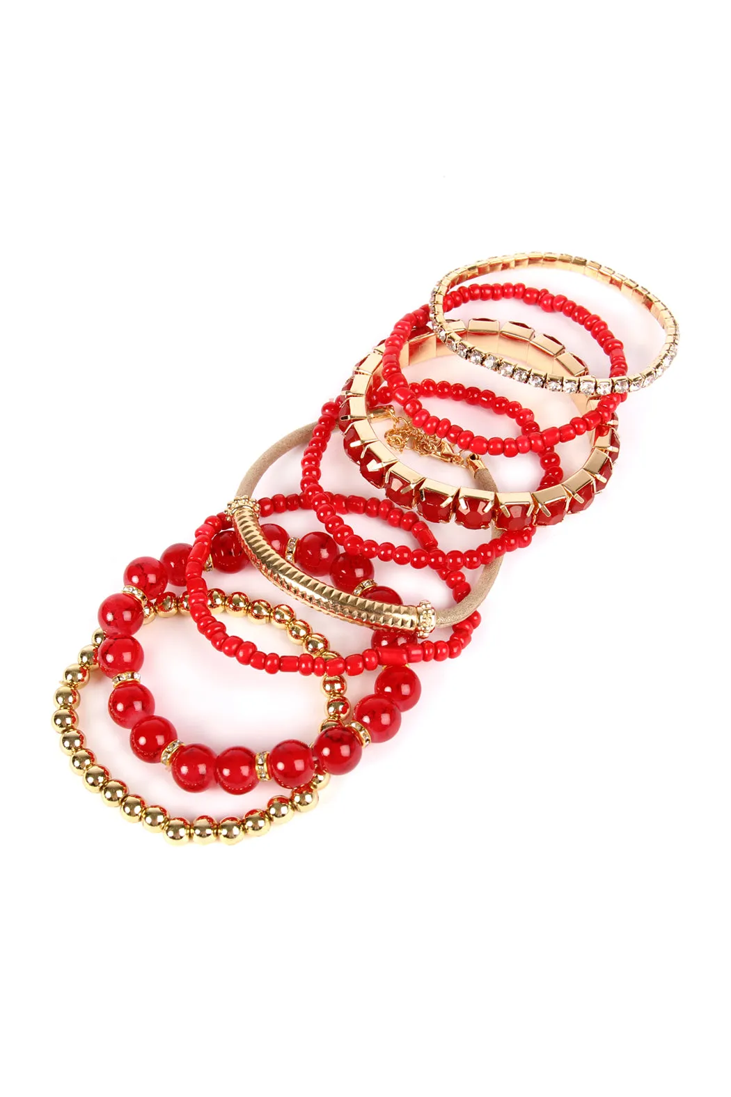 MULTICOLOR STRETCH BRACELET/6PCS