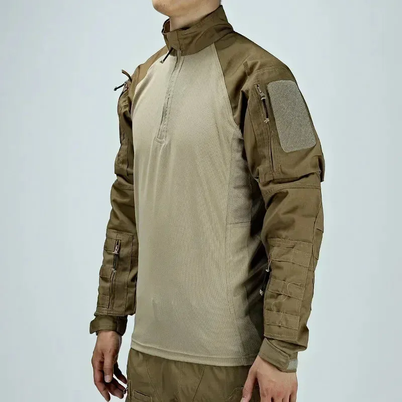 New Tactical Hunting Suit Outdoors Training Durable Breathable Camo Set Waterproof Quick Drying windproof Combat Two Piece Set