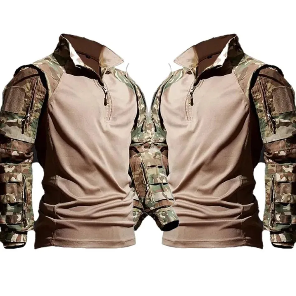 New Tactical Hunting Suit Outdoors Training Durable Breathable Camo Set Waterproof Quick Drying windproof Combat Two Piece Set