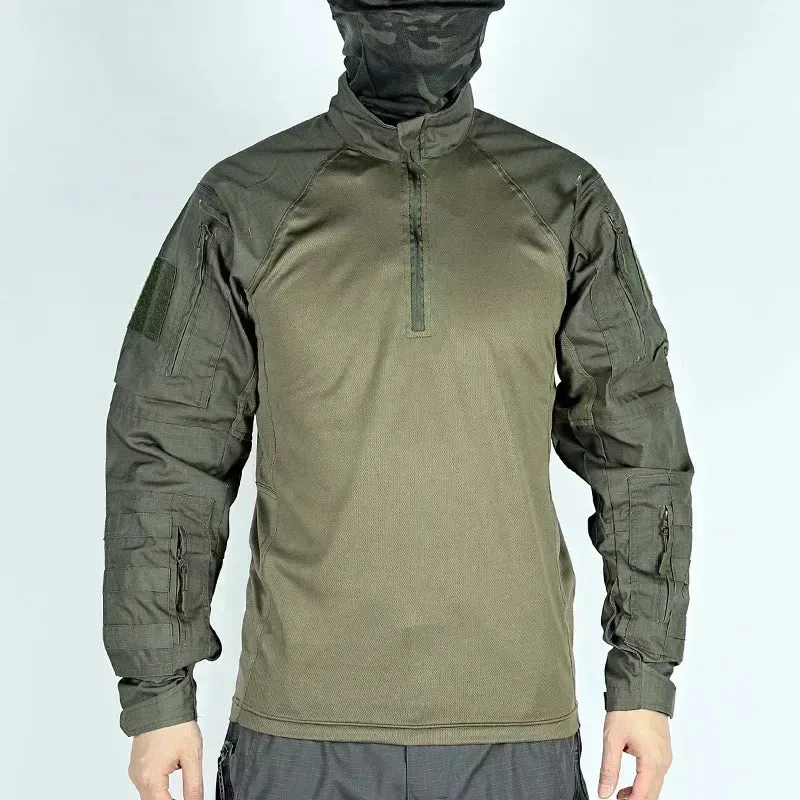 New Tactical Hunting Suit Outdoors Training Durable Breathable Camo Set Waterproof Quick Drying windproof Combat Two Piece Set