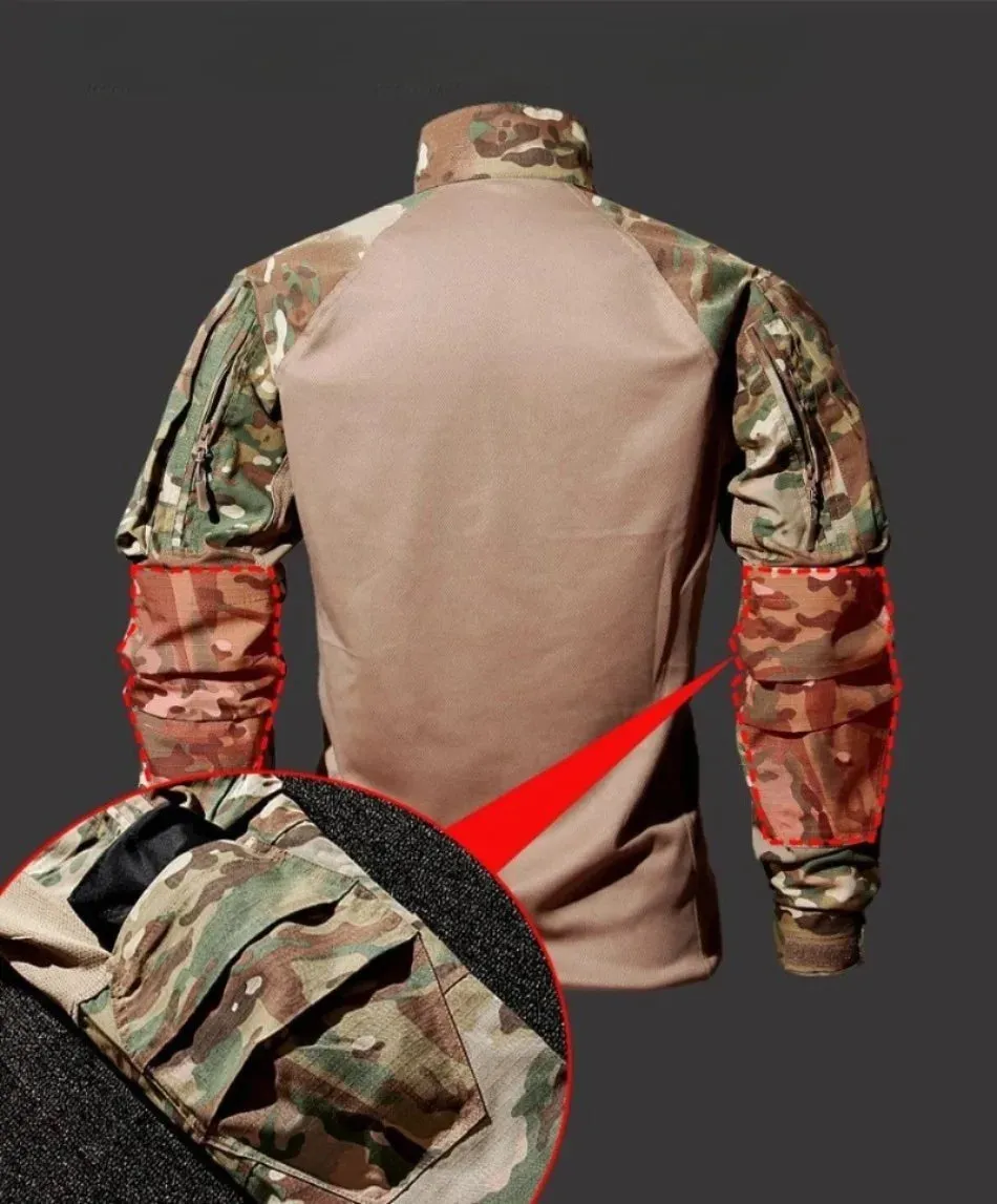 New Tactical Hunting Suit Outdoors Training Durable Breathable Camo Set Waterproof Quick Drying windproof Combat Two Piece Set
