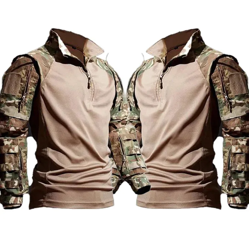 New Tactical Hunting Suit Outdoors Training Durable Breathable Camo Set Waterproof Quick Drying windproof Combat Two Piece Set