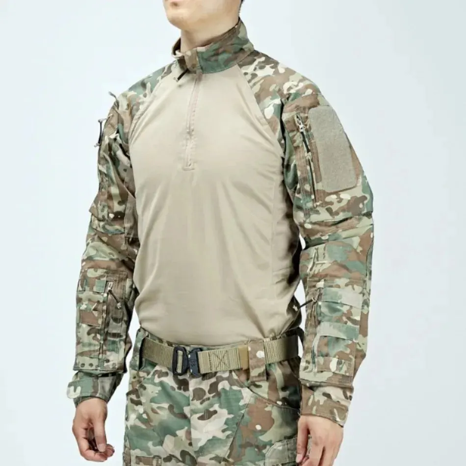New Tactical Hunting Suit Outdoors Training Durable Breathable Camo Set Waterproof Quick Drying windproof Combat Two Piece Set