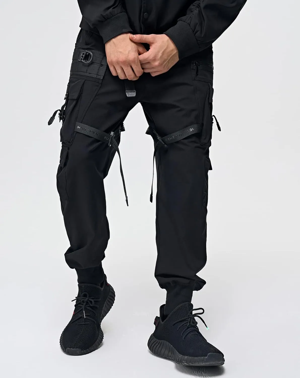 Niepce Inc Men's Japanese Streetwear Techwear Cargo Pants with Design