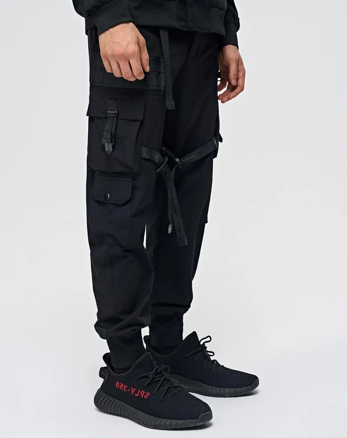 Niepce Inc Men's Japanese Streetwear Techwear Cargo Pants with Design
