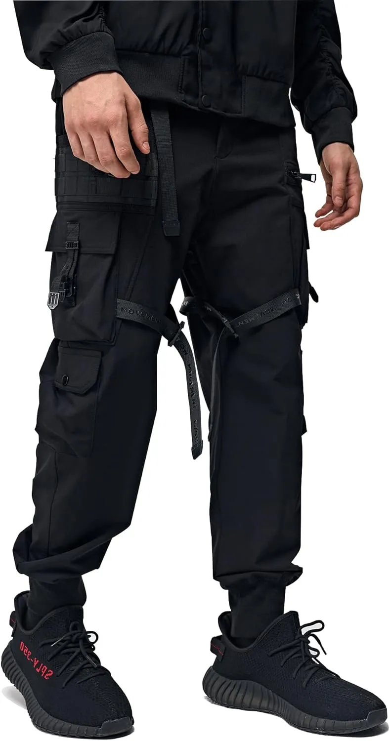 Niepce Inc Men's Japanese Streetwear Techwear Cargo Pants with Design