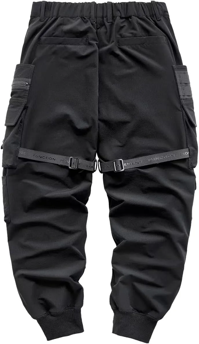 Niepce Inc Men's Japanese Streetwear Techwear Cargo Pants with Design
