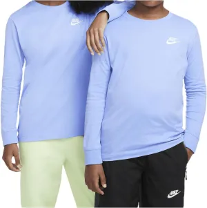Nike Sportswear Big Kids' Long-Sleeve T-Shirt (Royal Pulse, FZ4946-494)