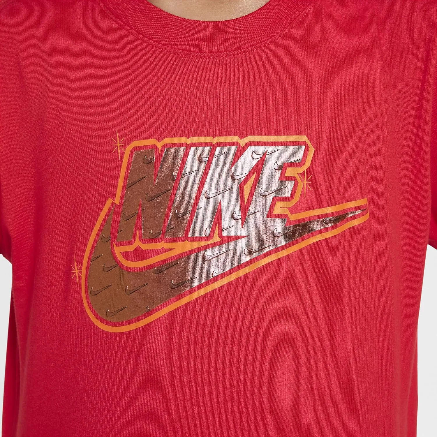 Nike Sportswear Big Kids' T-Shirt (University Red, HF5999-657)
