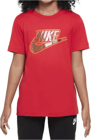 Nike Sportswear Big Kids' T-Shirt (University Red, HF5999-657)