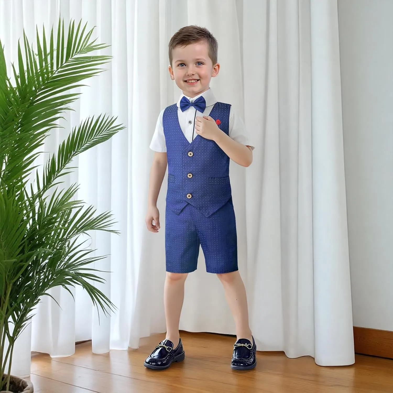 Nwada Boys Suit Toddler Dress Clothes Shirt with Bow Tie, Dress Pants Sets Kids Gentleman Outfit suits