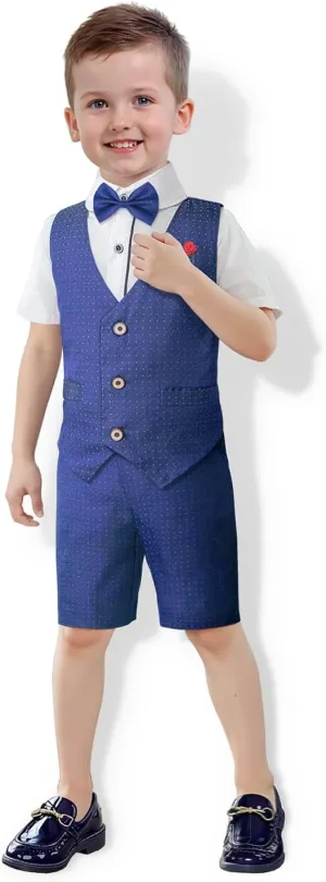 Nwada Boys Suit Toddler Dress Clothes Shirt with Bow Tie, Dress Pants Sets Kids Gentleman Outfit suits