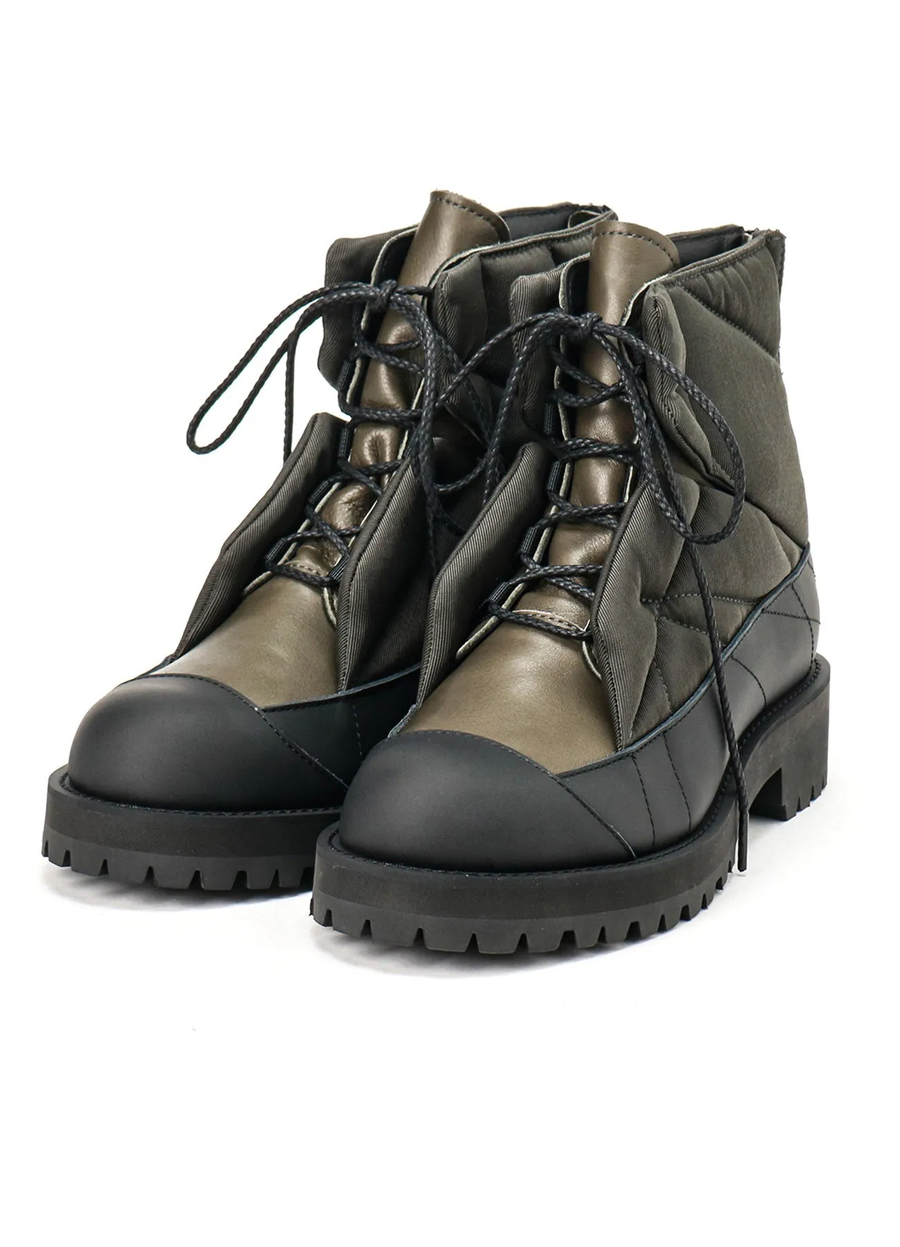 NY TWILLSOFT LEATHER SHORT PADDED BOOTS